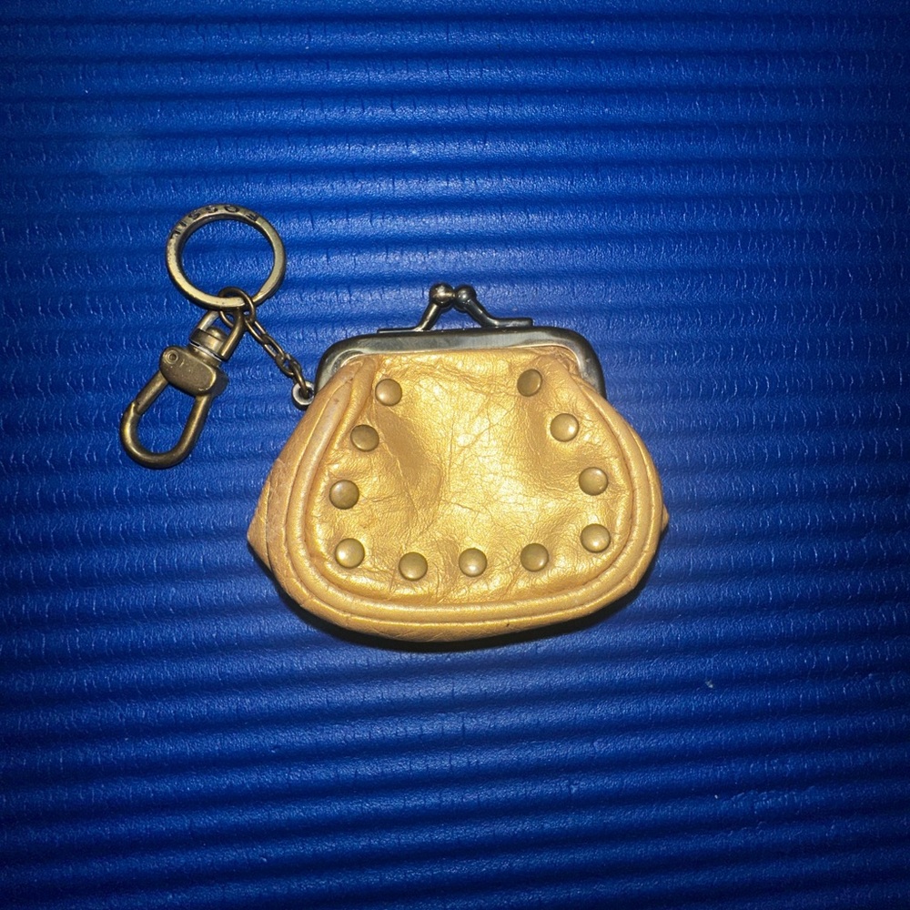Fossil Gold Coin Purse Keychain